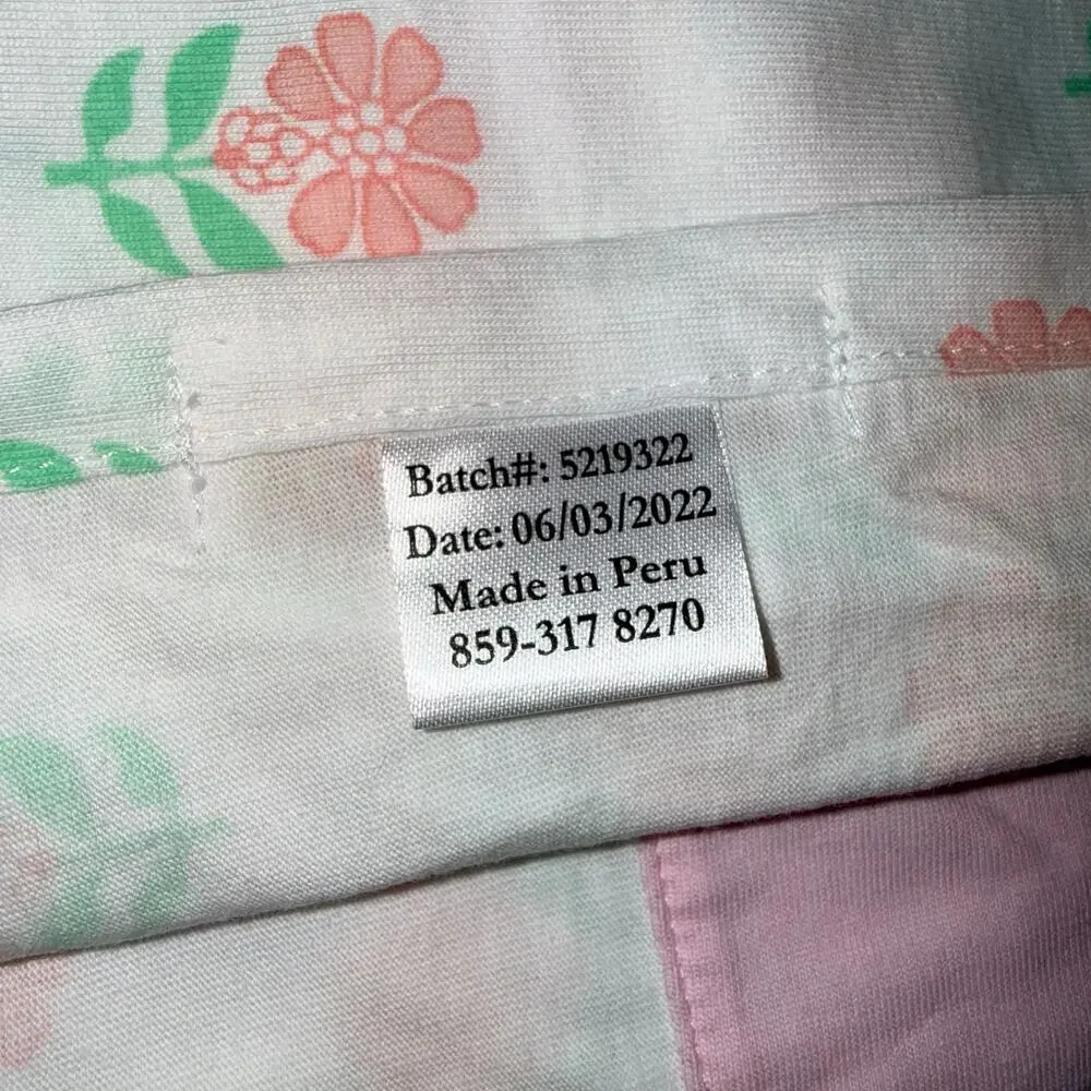 NWOT TBBC Twin Sheet Set “Flowers For Friends” / Palm Beach Pink